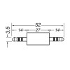 GBC 29.1318.00 - Adaptor 3.5mm Stereo Αρσενικό σε 3.5mm Stereo Αρσενικό Αντάπτορς Onetrade